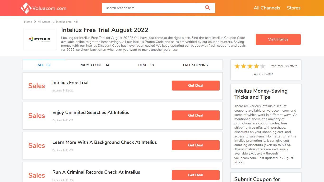 Intelius Free Trial || 50% OFF Discount Coupons July 2022